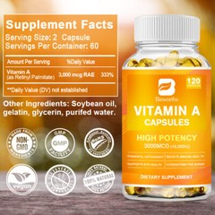 Vitamin A 10000 IU, 500 Softgels, Non-GMO, Gluten Free