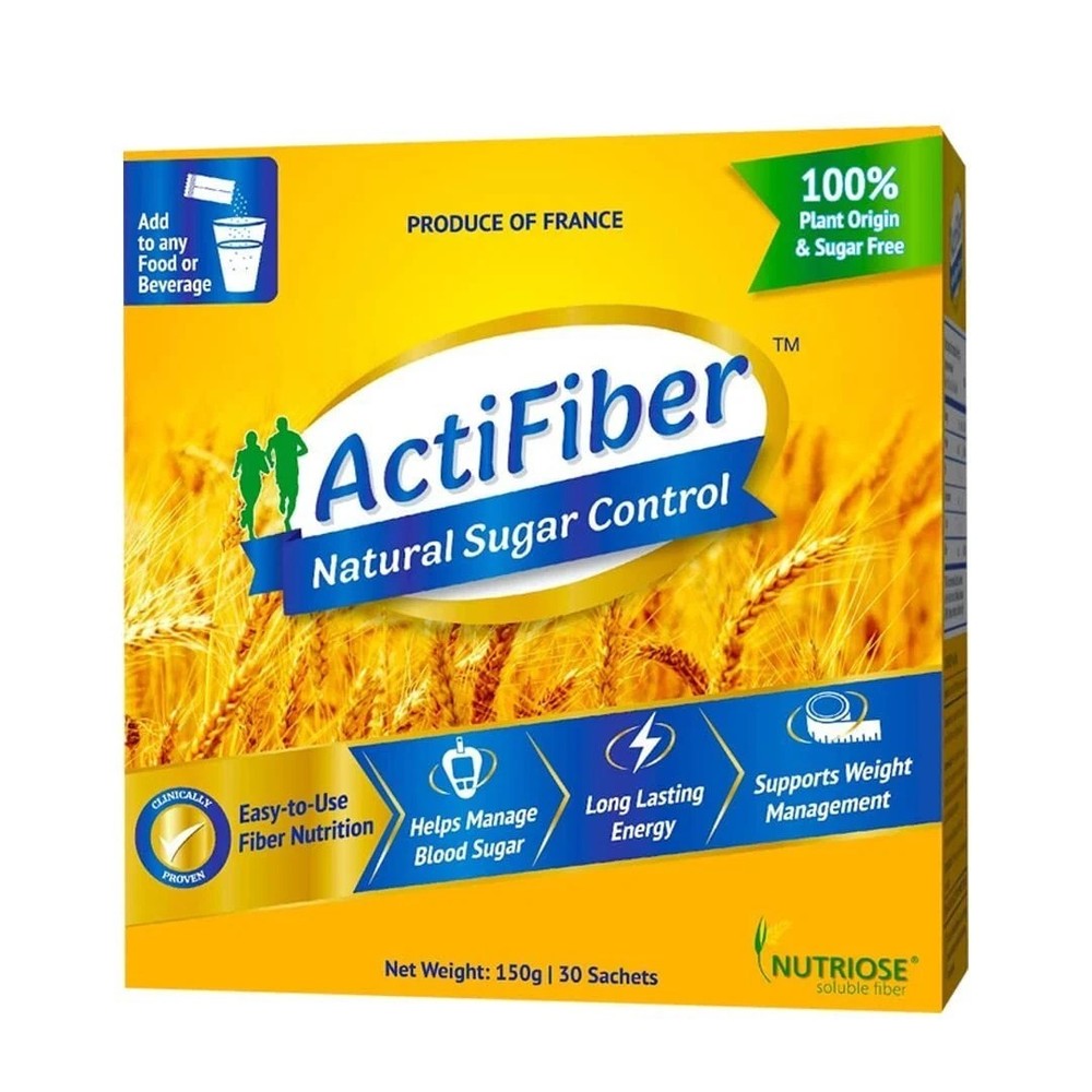 ActiFiber Natural Sugar Control Powder (150 Gm Pack of 30 Sachets) w946