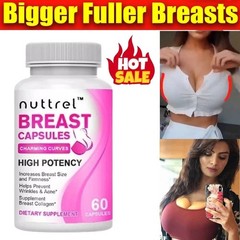 BREAST Enhancement 60 Caps | Estrogen Enzyme Pills Big Bust | Bigger Boobs | US