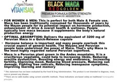Organic vitamisan Maca Root Black, Red, Yellow 30000 Mcg Capsules Peru Maca 120
