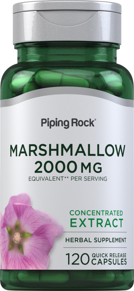 Marshmallow Root Capsules | 2000mg | 120 Count | Non-GMO | by Piping Rock