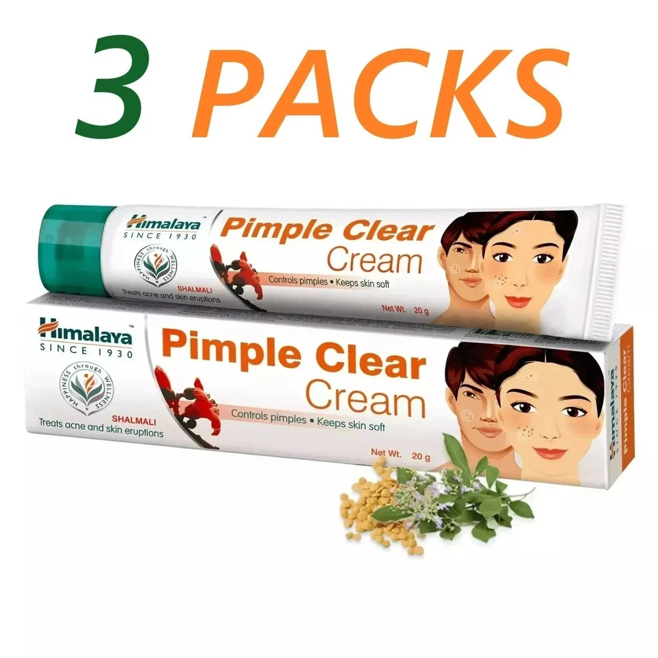 Himalaya PIMPLE CLEAR CREAM For Skin Care 20 Gm Each – Pack of 3