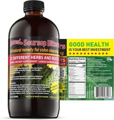 Organic Soursop Bitters 16 fl oz – Natural Colon Health & Vitality Booster