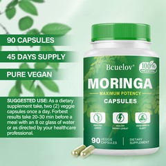 Premium Moringa Capsules Strengthen The Immune System Promote Intestinal Health