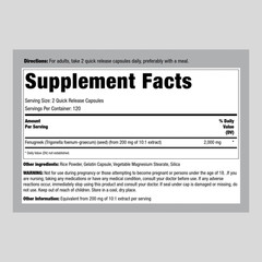 Fenugreek Capsules | 2000mg | 240 Count | Non GMO | by Piping Rock