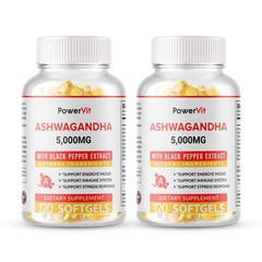 ASHWAGANDHA 5000MG 240 SOFTGELS – HIGH STRENGTH STRESS FATIGUE ANXIETY RELIEF