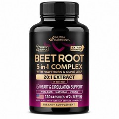 Beet Root Blood Pressure Support Nitric Oxide – Hawthorne Berry/Olive Leaf