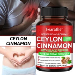 Berberine Ceylon Cinnamon for Heart, Blood Sugar & Immune Health 30 To 120 Caps