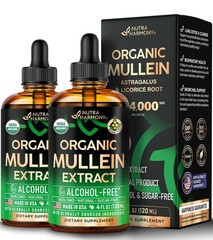 Mullein Drops for Lungs – Organic Mullein Leaf Extract – 4 oz