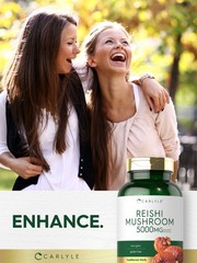 Reishi Mushroom Capsules 2500mg | 300 Count | Non-GMO | by Carlyle