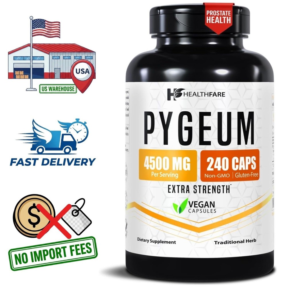 Pygeum Africanum Bark Extract 4500mg | 240 Capsules | 240 Day Supply