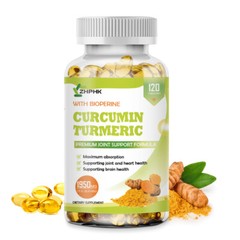 Turmeric 1950mg Curcuminoids Ginger Black Pepper 120 Capsules Exp 12/26