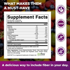 Vitamatic Prebiotic Fiber Gummies for Adults- 240 Pectin Based Gummies