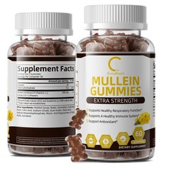100% Natural Mullein Leaf Gummies Extra Strength Detox Cleanse Lung Health 60pcs