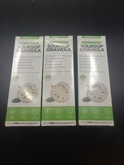 3 X Soursop Graviola Liquid Drops 100% Natural Organic GMO Free Exp. 12/2026
