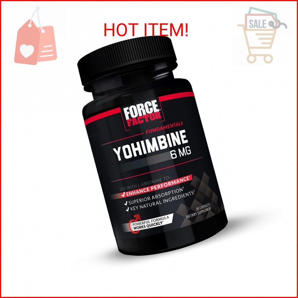 Force Factor Yohimbine Supplement for Men, Yohimbe Bark Extract with Superior Ab
