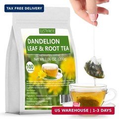 Dandelion Tea 100-Leaf & Root Herbal Tea Bags for Liver & Kidney Health Detox