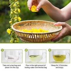 3x Mullein Leaf Tea – Natural Respiratory Support & Lung Health (50 Tea Bags)
