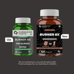 Carbamide Forte Burner 8X Pro Burner Ripped Tablet, 60 Tablets