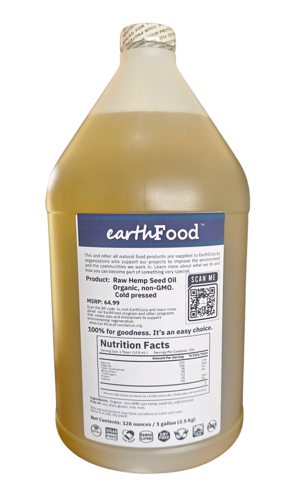 Organic Golden Hemp seed oil- cold pressed | 4 GALLONS! | COA | Fresh & Nutty