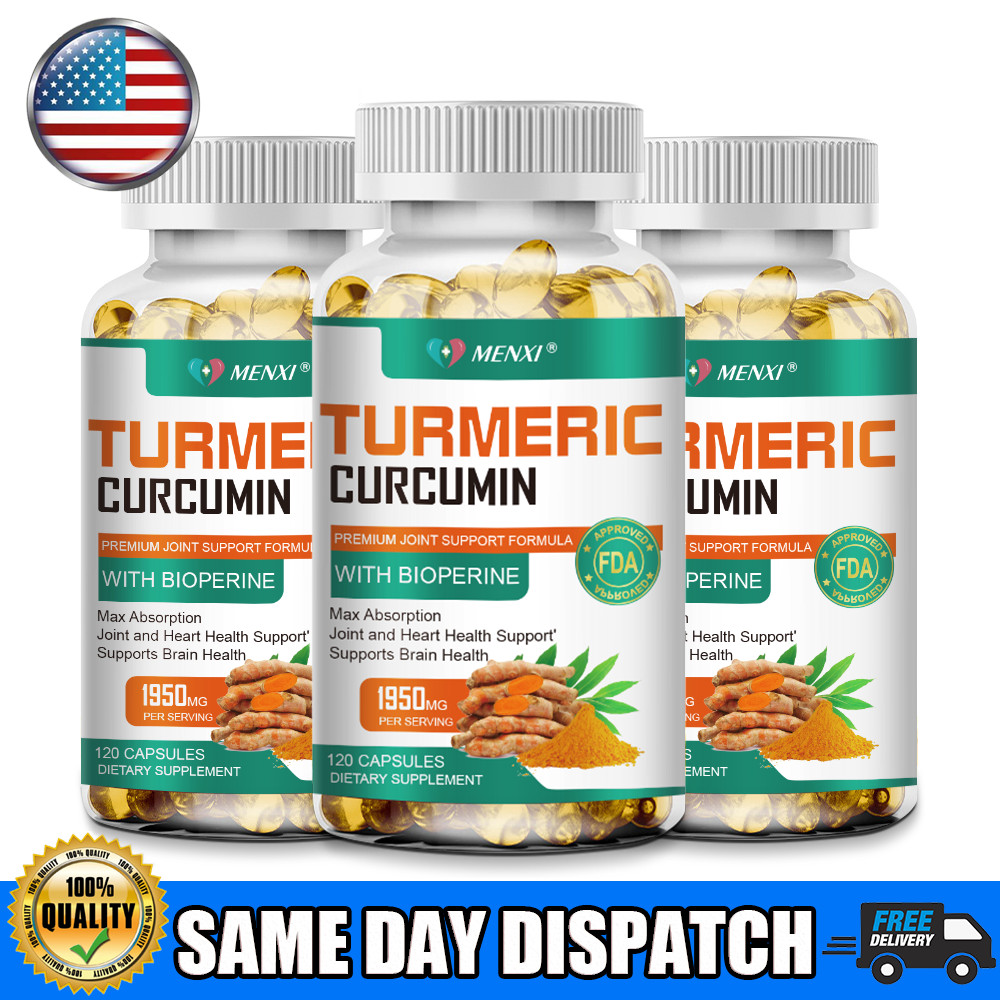 TURMERIC 95% CURCUMIN 1950mg EXTRACT TUMERIC BLACK PEPPER ANTIOXIDANT BEST 360PC