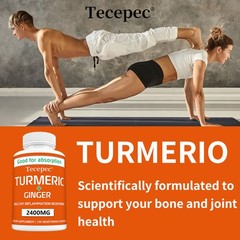 Turmeric 95% Curcumin 2400mg Extract Ginger Black Pepper Antioxidant 120Capsules