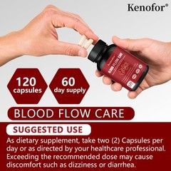 Best Blood Circulation Supplements Vein Support Heart Health 30-120 Pills Vegan