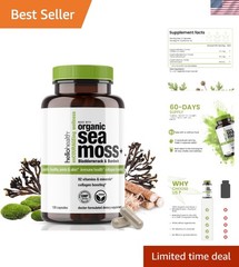Irish Sea Moss Capsules Wildcrafted Sea Moss Burdock Root | Bladderwrack Preb…
