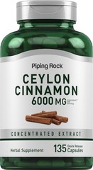 Piping Rock Ceylon Cinnamon | 135 Powder Capsules | 135 Count (Pack of 1)