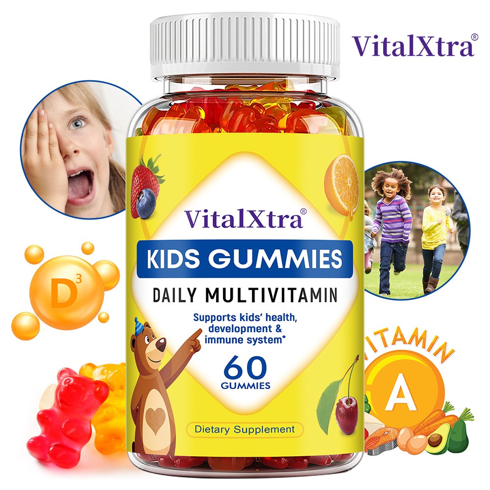 Kids Multivitamin Gummies Daily Supplement,Boosts Immune,Energy & Vitality