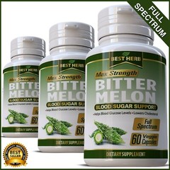 3 PACK Best Herb Bitter Melon 1000mg Blood Sugar Support Supplement 180 Capsules