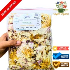 White Lotus Nymphaea ampla Hand Picked Dried Ceylon 100% Organic Flower Herb Tea