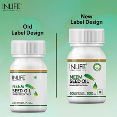 2 x INLIFE Neem Seed Oil For Immunity, Skin Health & Blood Purifier 120 Veg Caps