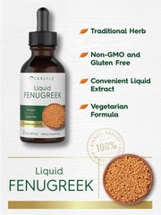 Fenugreek Extract Liquid | 2 fl oz | Vegetarian Tincture | Non-GMO | by Carlyle