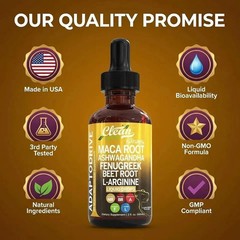 Clean Nutra Multi Herbal Liquid Drops Organic Maca Root Adaptogen Blend Daily