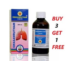 Swasamrutham Liquid Syrup 200ml Ayurvedic Clear Chest BUY 3 GET 1 FREE