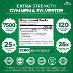 Gymnema Sylvestre 25:1 Extract, 7500 mg Strength, 25% Gymnemic Acid