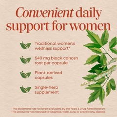 Nature’s Way Herbs Black Cohosh Root Capsules, 180 Count (Pack of 1)