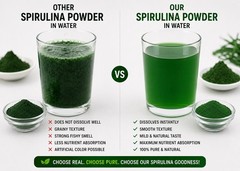 100% Pure Spirulina Powder 1000 g (2.2LB) GMO-Free, Kosher, Non-Irradiated