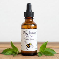 Blue Vervain Tincture, USDA Organic Verbena Hastata Herbal Extract