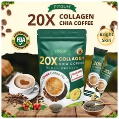 FITGUM 20X Collagen Chia 11 in 1 Coffee Mix