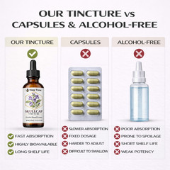 Skullcap Tincture Liquid Extract Stress Relief Herbal Drops 30 ml (1 fl oz)