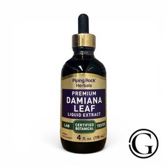 Piping Rock Damiana Leaf Liquid Extract 4 fl oz Certified Botanical NWOB