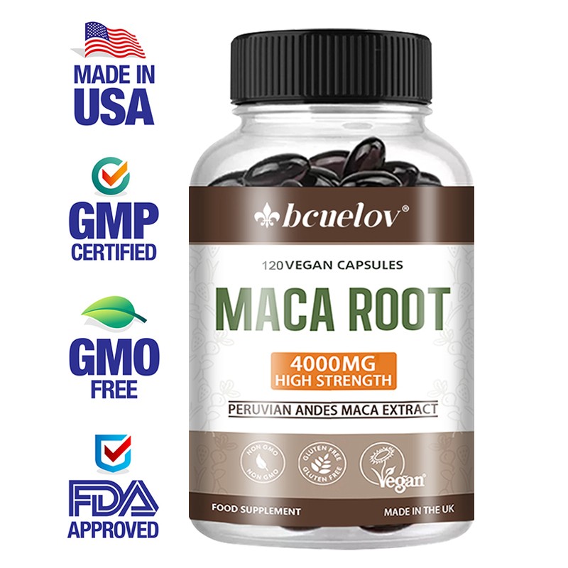 Maca Root 4000mg Herb Supplement Support Men Health,Muscle Strength 120 Capsules