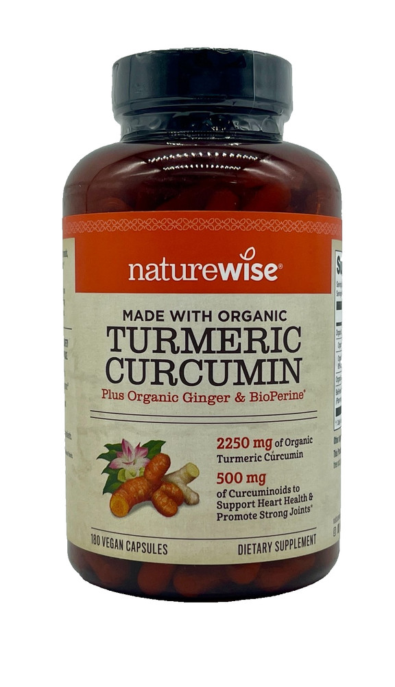 NEW! Turmeric Curcumin Plus Organic Ginger & BioPerine 180 Ct – SHIPS FREE!