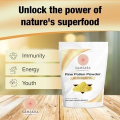Pine Pollen Powder Wild Harvested – 99% Cracked Cell Wall (4oz/114g) Supports…