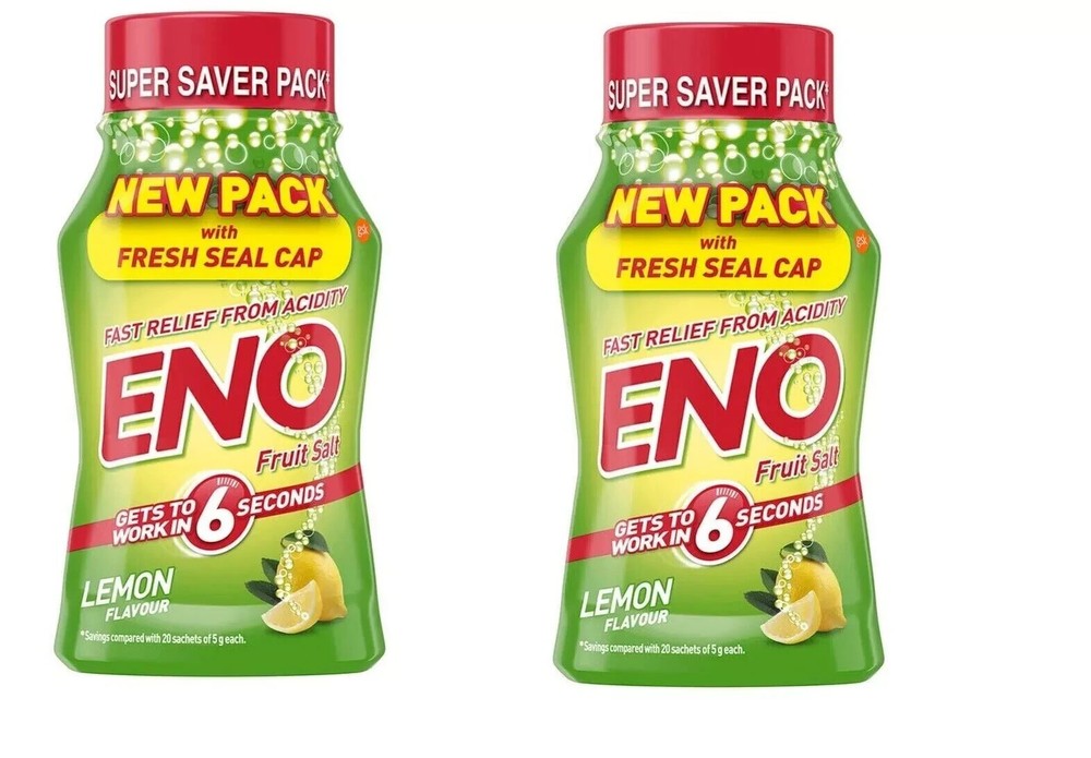 2 X 100g Eno Powder Lemon powder fast-relief action stomach discomfor acidity