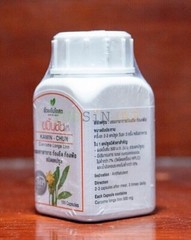 3 Bottles THAI HERBS TURMERIC CAPSULES (KAMIN-CHUN) 500 mg 100 Capsules