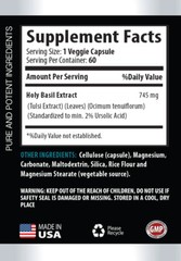 Holy Basil 750 – Anti-Aging – Stress Relief – Detox – Immune Support (1 Bottle)