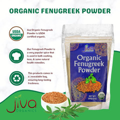 Organic Fenugreek Powder 7Oz Bag – Gluten Free, Non-Gmo, Methi Powder, Pure, Raw